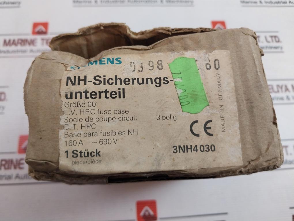 Siemens Gr.00 3Nh4 030 L.V.Hrc Fuse Base