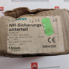 Siemens Gr.00 3Nh4 030 L.V.Hrc Fuse Base