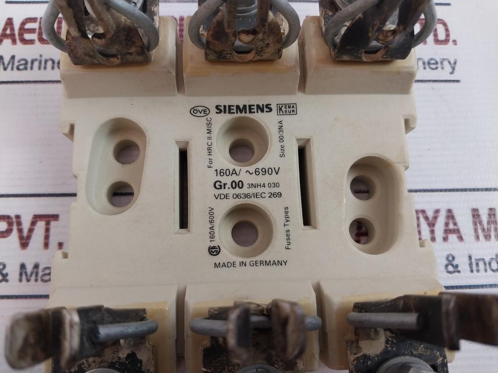 Siemens Gr.00 3Nh4 030 L.V.Hrc Fuse Base