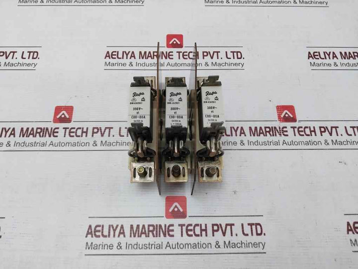 Siemens Gr00 3Nh4 030 Fuse Holder With Fuses Vde 0636/21 160A/600V Din 43620/1