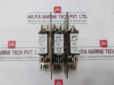 Siemens Gr00 3Nh4 030 Fuse Holder With Fuses Vde 0636/21 160A/600V Din 43620/1