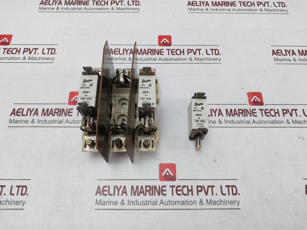 Siemens Gr00 3Nh4 030 Fuse Holder With Fuses Vde 0636/21 160A/600V Din 43620/1