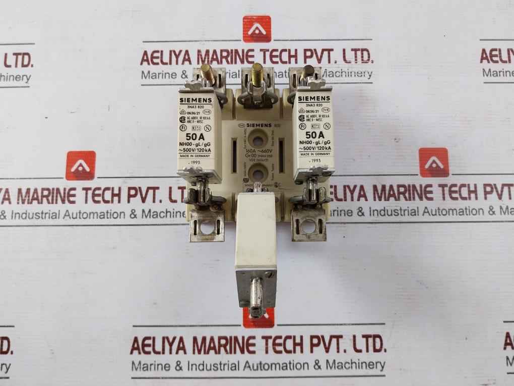 Siemens Gr00 3Nh4 030 Fuse With Base 160A/600V 50A Nh00-gl/Gg