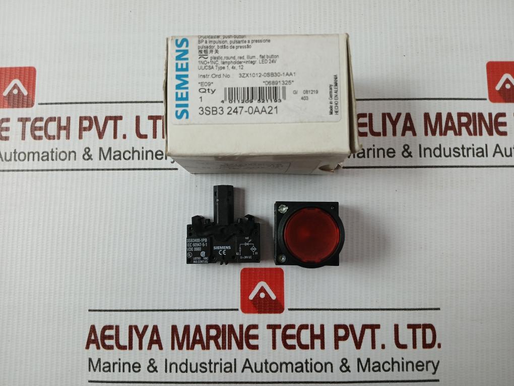 Siemens Illuminated Push Button 3Sb3 247-0Aa21