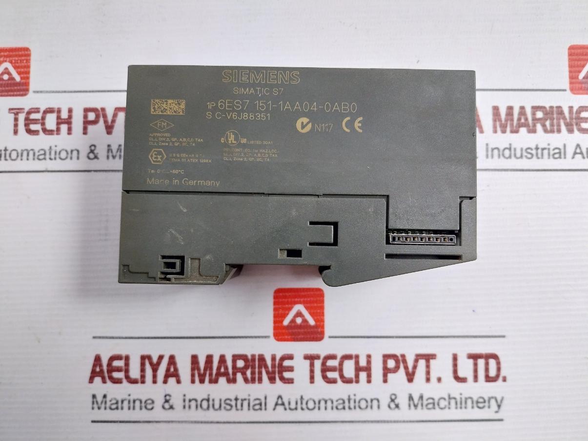 Siemens Interface Module Part No: 6Es7 151-1Aa04-0Ab0, 24Vdc