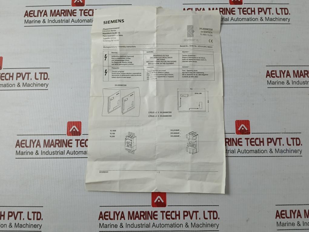 Siemens Interphase Barrier 3Vl9300-8Ce00