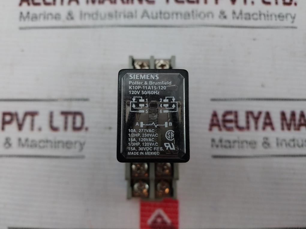 Siemens K10P-11A15-120 Relay With Sh2B-05 Base 10A 300V 50/60Hz