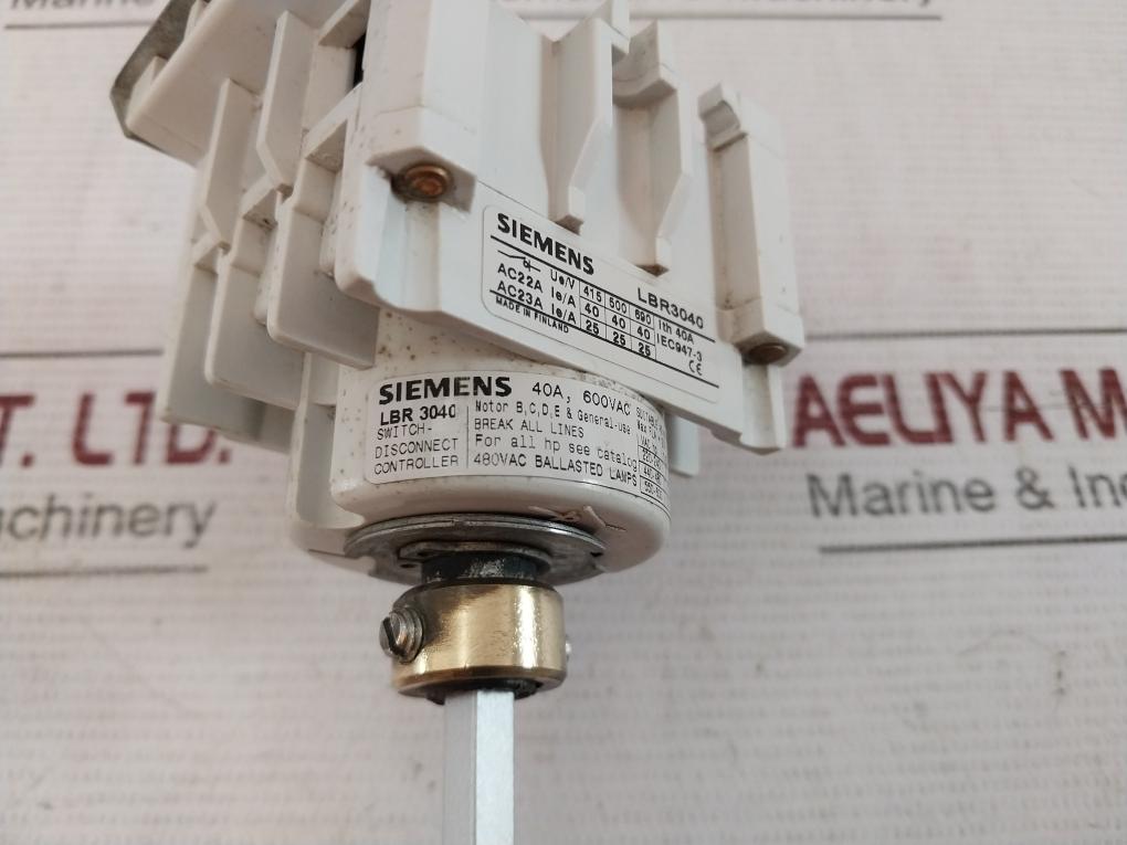 Siemens Lbr3040 Rotary Disconnect Switch Ac23A 40A 600Vac 27A 146A