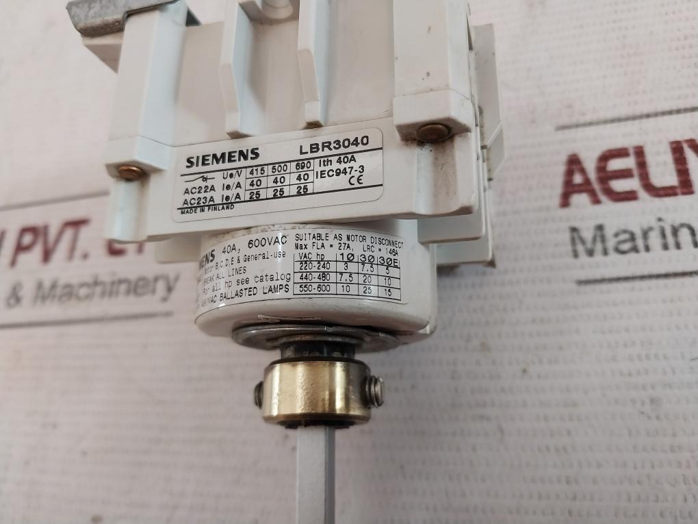 Siemens Lbr3040 Rotary Disconnect Switch Ac23A 40A 600Vac 27A 146A