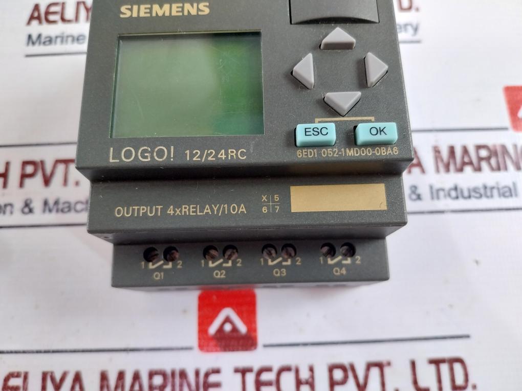 Siemens Logo! 12/24Rc 6Ed1 052-1Md00-0Ba6 Logic Module 8A-10A 12/24Vdc