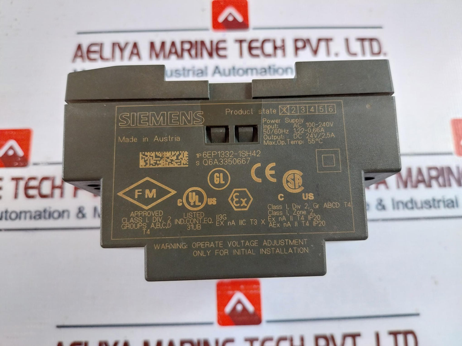 Siemens Logo! Power 6Ep1332-1Sh42 Power Supply Dc 24V/2,5A