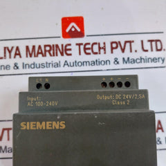 Siemens Logo! Power 6Ep1332-1Sh42 Power Supply Dc 24V/2,5A