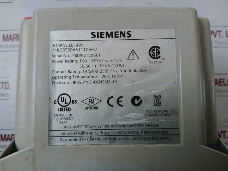 Siemens Lut420 Sitrans Lut400 Ultrasonic Level Controller 100-230V Ip65