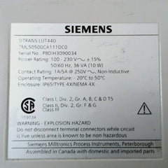 Siemens Lut440 Ultrasonic Level Transmitter 50/60Hz 36Va 10W