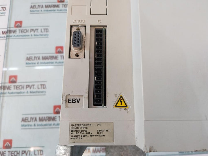 Siemens 6Se7021-8Tp60 Masterdrive Vc Dc/Ac Drive