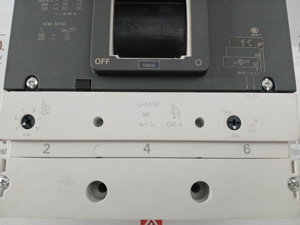 Siemens Molded Case Circuit Breaker 3Vl5750-2Dc36-0Ae1 50/60Hz