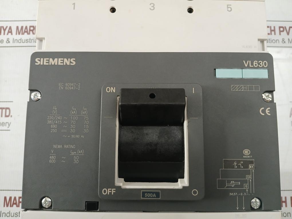 Siemens Molded Case Circuit Breaker 3Vl5750-2Dc36-0Ae1 50/60Hz