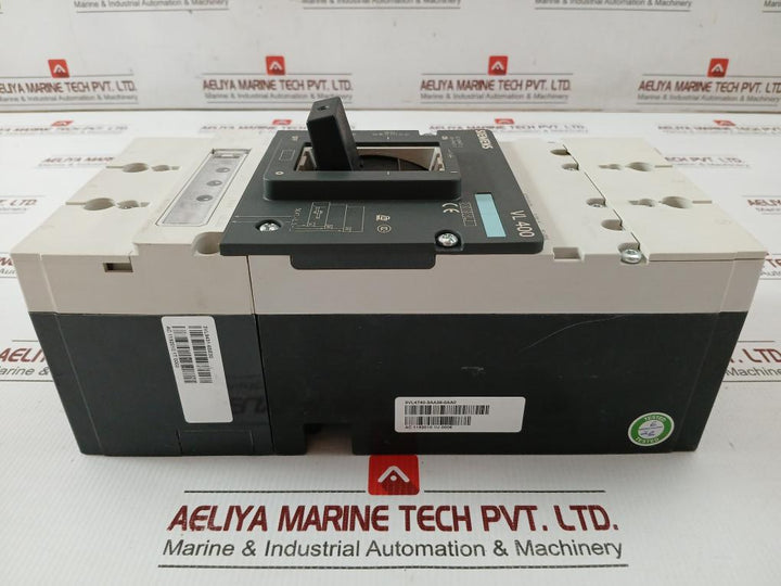 Siemens Molded Case Circuit Breaker 480V 75Ka 50/60Hz Part No 3Vl4740-3Aa36-0Aa0