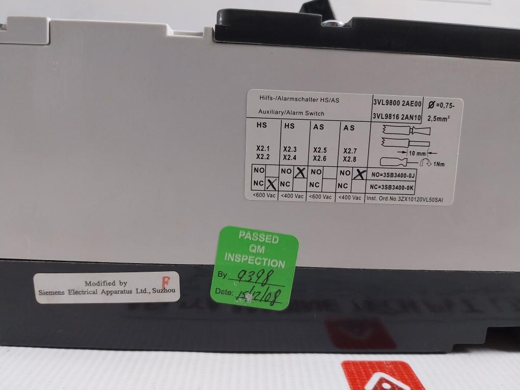 Siemens Molded Case Circuit Breaker 50/60Hz 3Vl5763-2Dc36-0Ae1