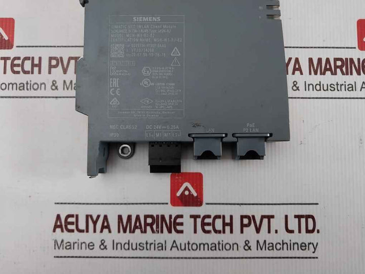 Siemens Msn-w1-rj-e2 Simatic Net Iwlan Client Module Ip30 Dc 24V--0.25A