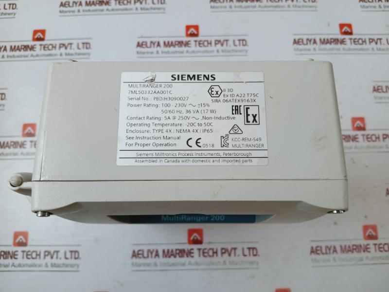 Siemens Multiranger 200 Ultrasonic Level Controller