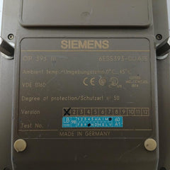 Siemens Op 393-iii Operator Interface Panel 6Es5393-0Ua15 Ip50