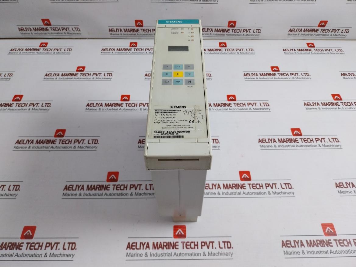 Siemens Overcurrent Protection Module Part No: 7Sj6001-5Ea00-0Da0/Bb 50-60 Hz