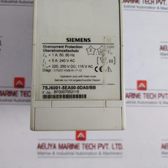 Siemens Overcurrent Protection Module Part No: 7Sj6001-5Ea00-0Da0/Bb 50-60 Hz
