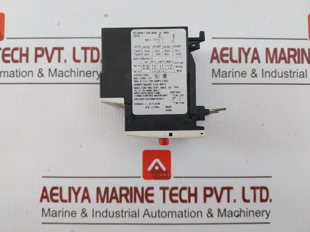 Siemens Overload Relay Motor Protection 3Ru1116-1Fb0 600Vac