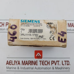 Siemens Overload Relay Motor Protection 3Ru1116-1Fb0 600Vac