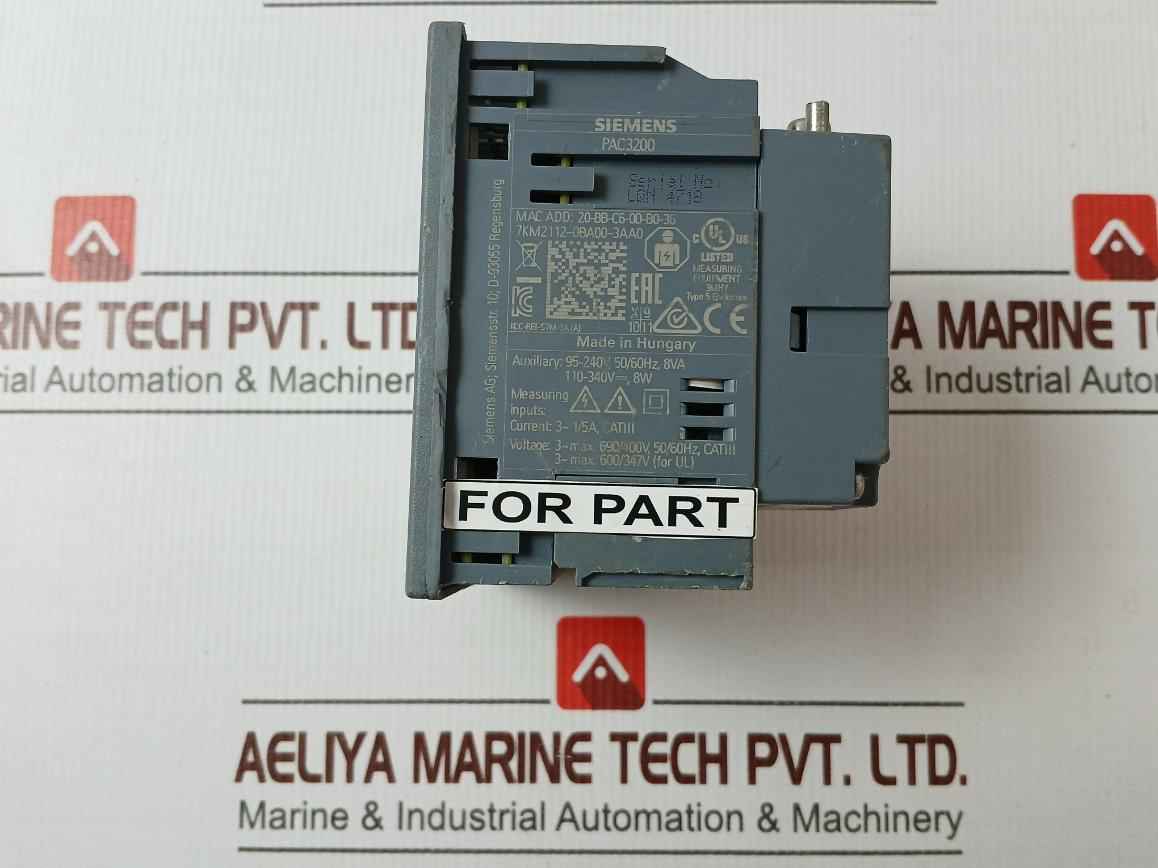 Siemens Pac3200 Power Monitoring Device 95-240V 50/60Hz 8Va (Not Working)
