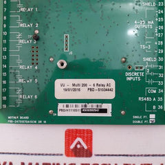 Siemens Pbd-24751570A15C16 Dr 16 Pcb 6 Relays Mother Board Card Pbd/H1111205 Wz