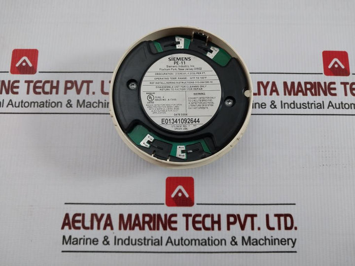 Siemens Photoelectric Smoke Detector Pe-11