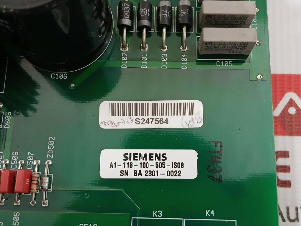 Siemens Power And Interface Board A1-116-100-505-is08