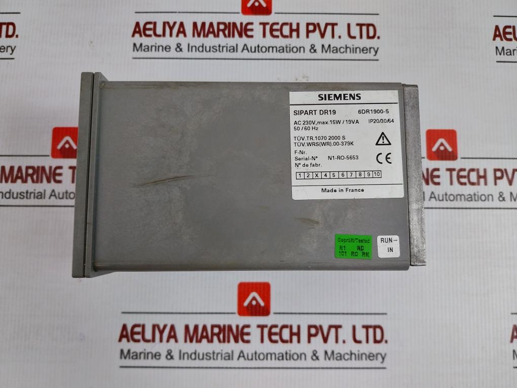Siemens Process Controller Ac 230V, Max.15W/19Va 50/60Hz 6Dr1900-5