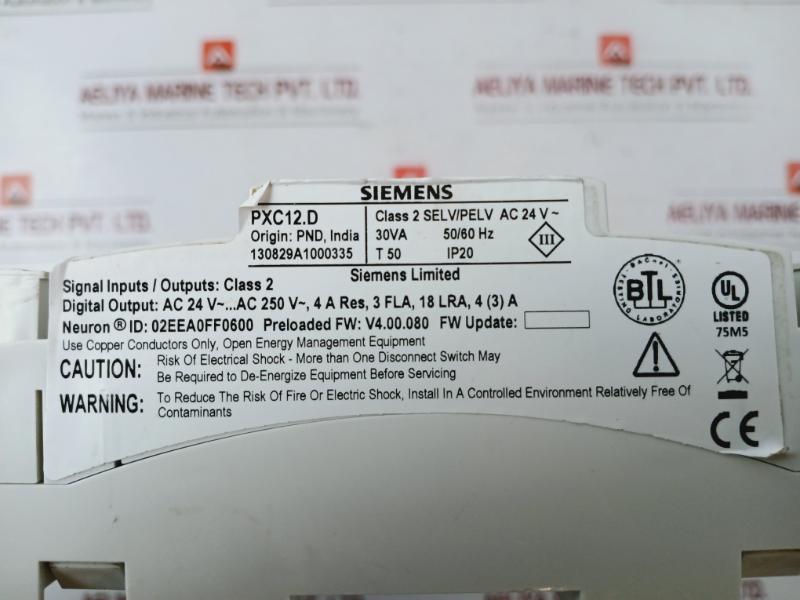 Siemens Pxc12.D Automation Station With 12 Data Points And Bacnet On Lon Talk
