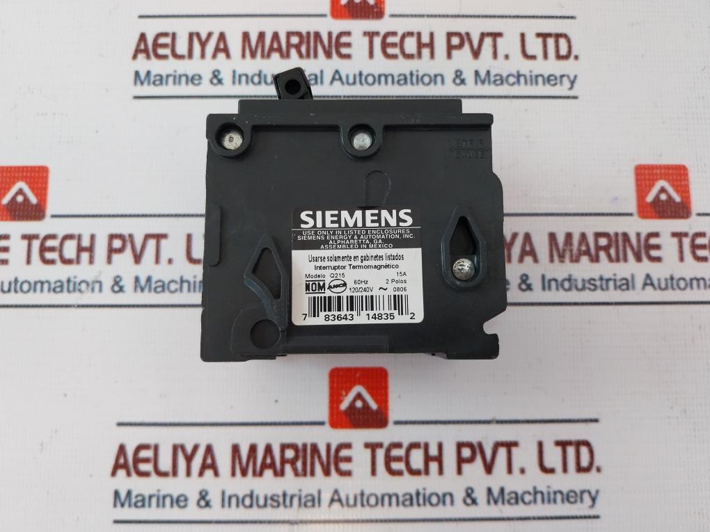 Siemens Q215 2 Pole Circuit Breaker 15A 60Hz