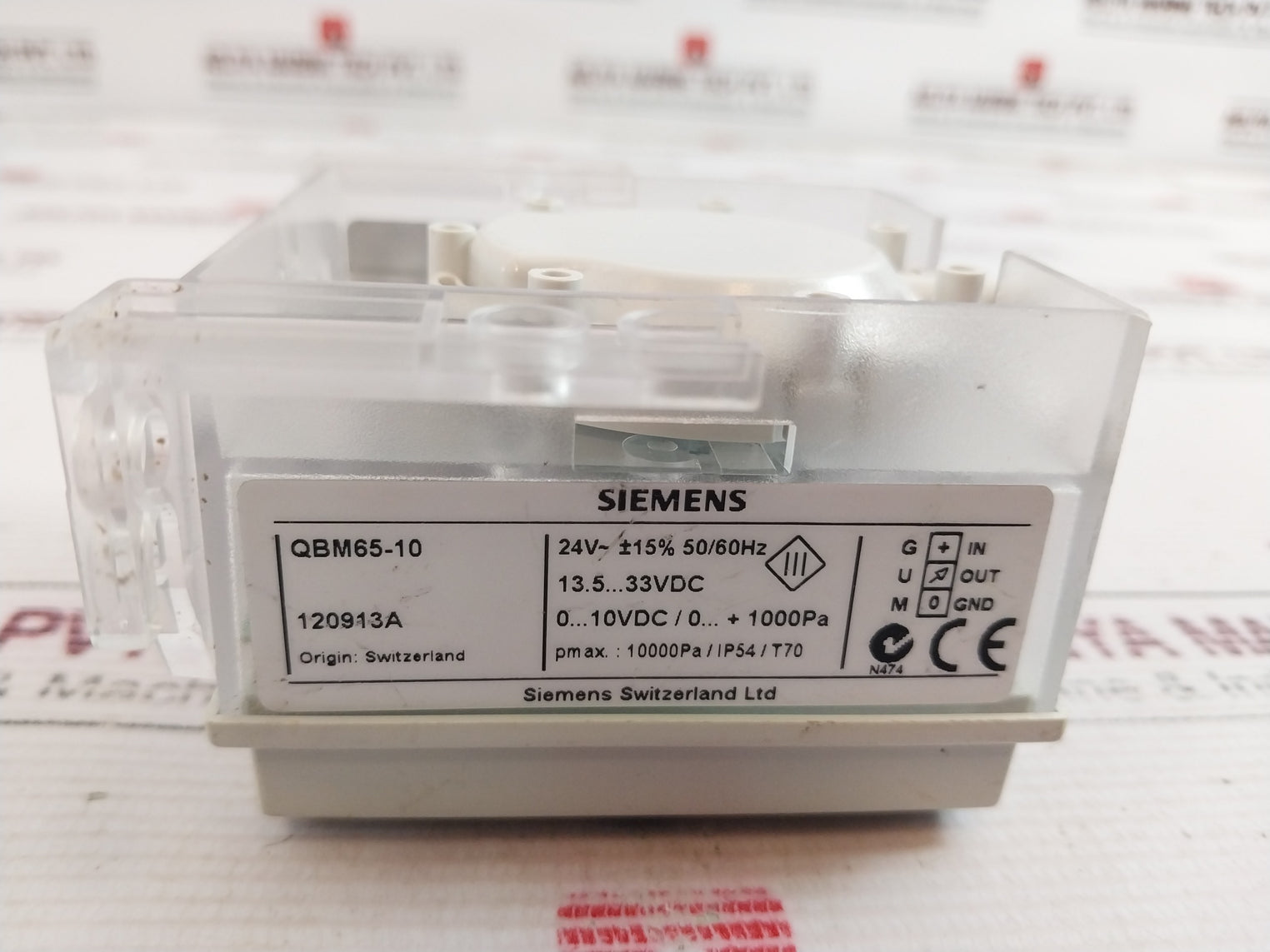 Siemens Qbm65-10 Air Duct Differential Pressure Sensor, 13.5…33Vdc