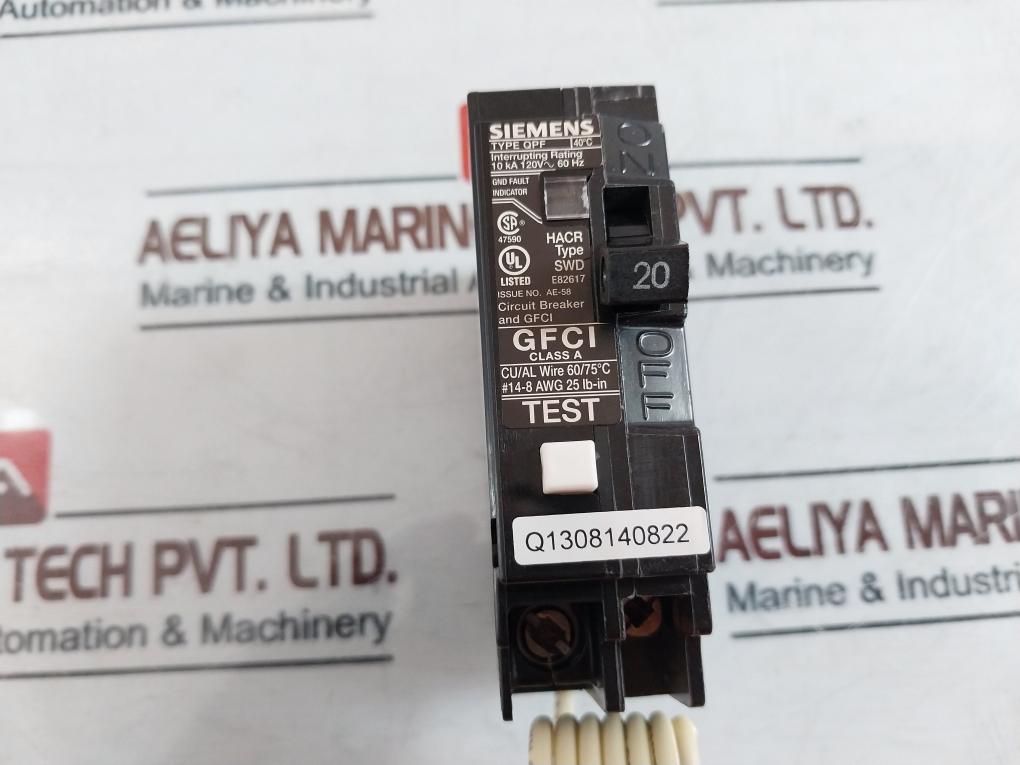 Siemens Qf120 Ground Fault Circuit Interrupter 807521A00 Rev.5 20A