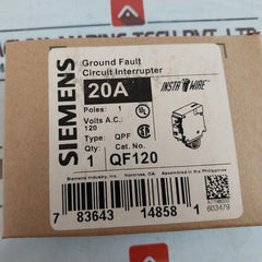 Siemens Qf120 Ground Fault Circuit Interrupter 807521A00 Rev.5 20A