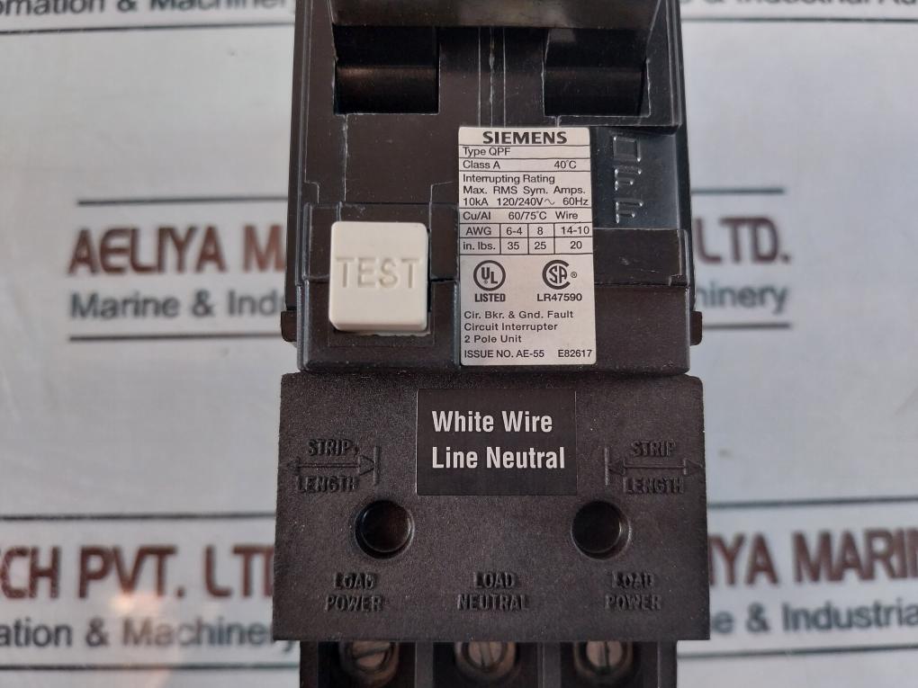 Siemens Qf220 Ground Fault Circuit Interrupter 800300A01 20A