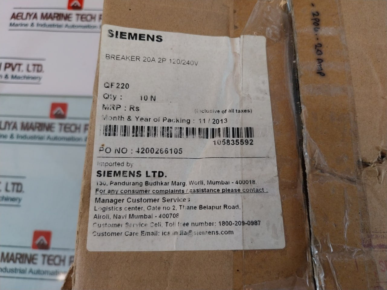 Siemens Qf220 Ground Fault Circuit Interrupter 800300A01 20A