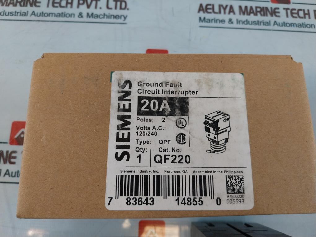 Siemens Qf220 Ground Fault Circuit Interrupter 800300A01 20A