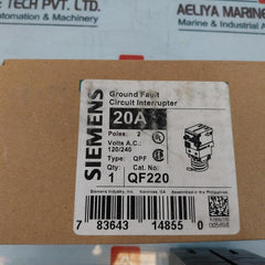 Siemens Qf220 Ground Fault Circuit Interrupter 800300A01 20A