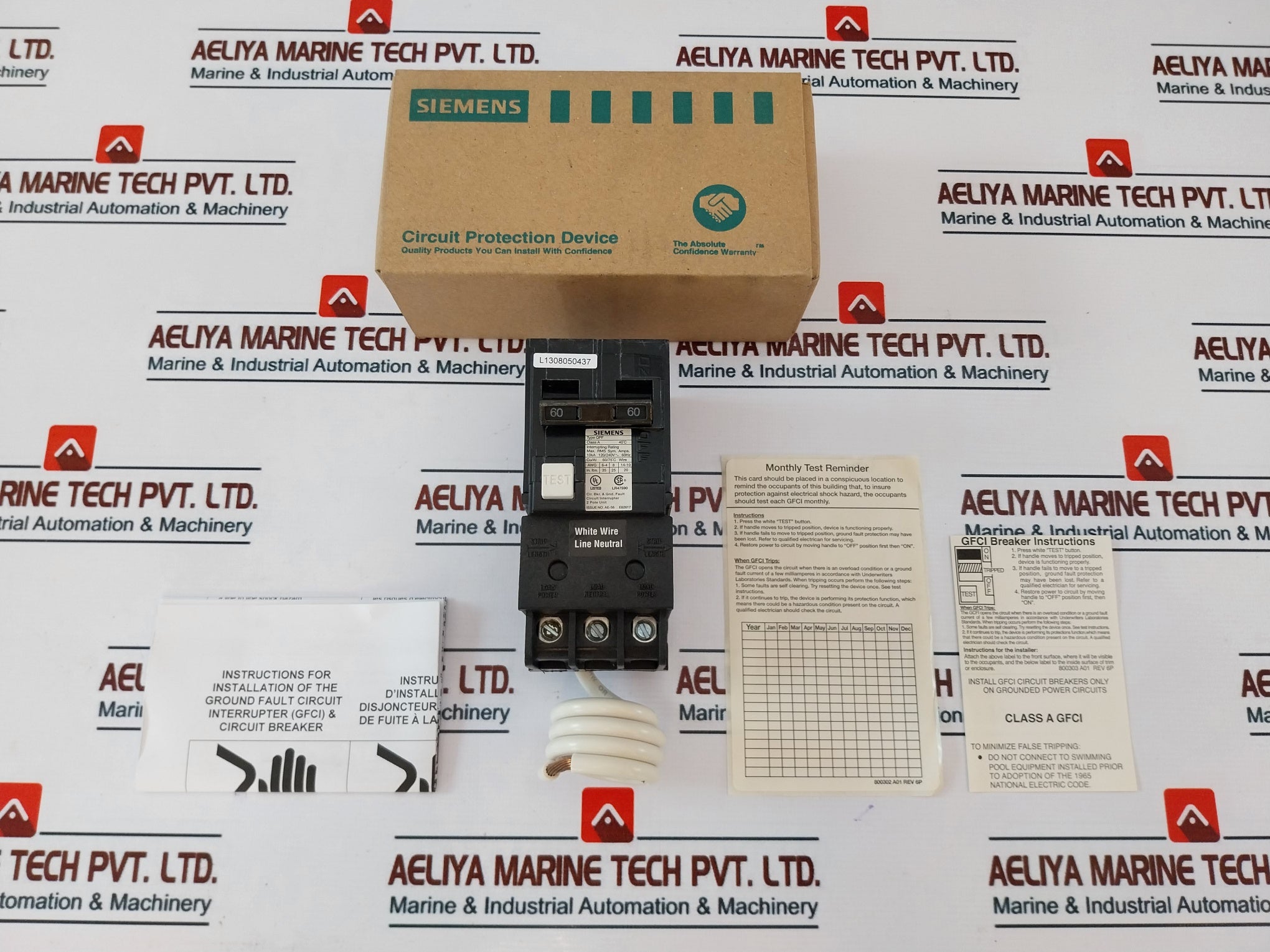 Siemens Qf260 Ground Fault Circuit Breaker 2 Pole 40°C