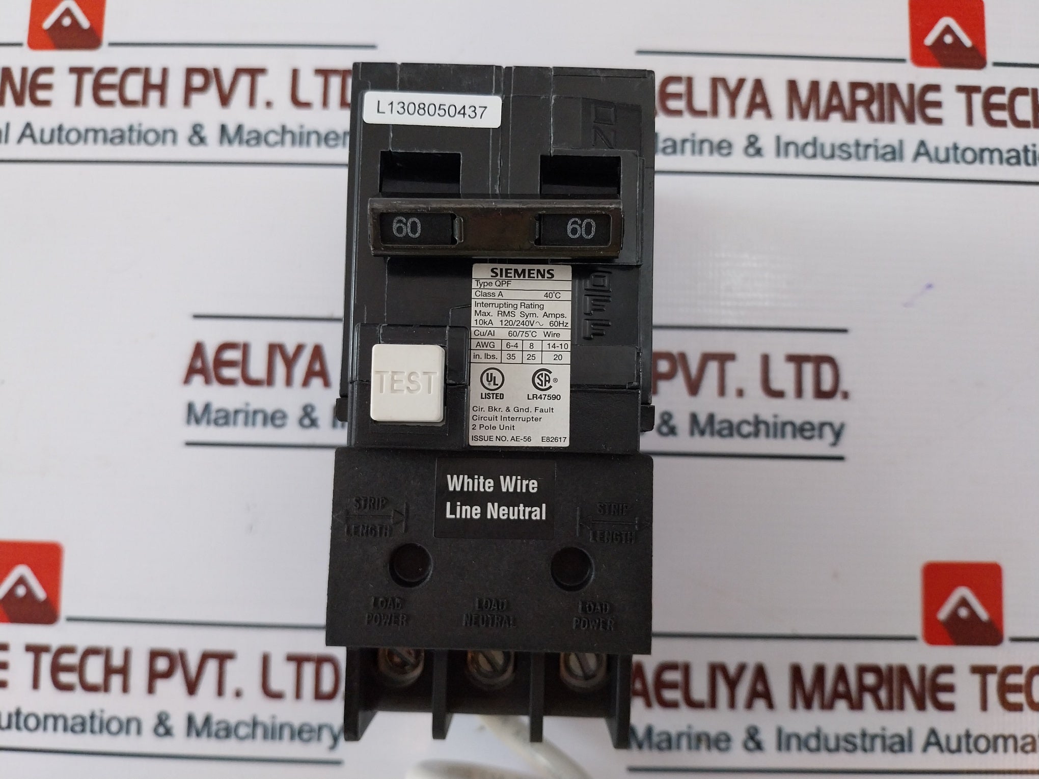 Siemens Qf260 Ground Fault Circuit Breaker 2 Pole 40°C