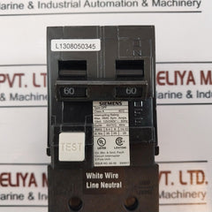 Siemens Qf260 Ground Fault Circuit Interrupter Breaker Qpf 2 Pole 60A 120-240V~