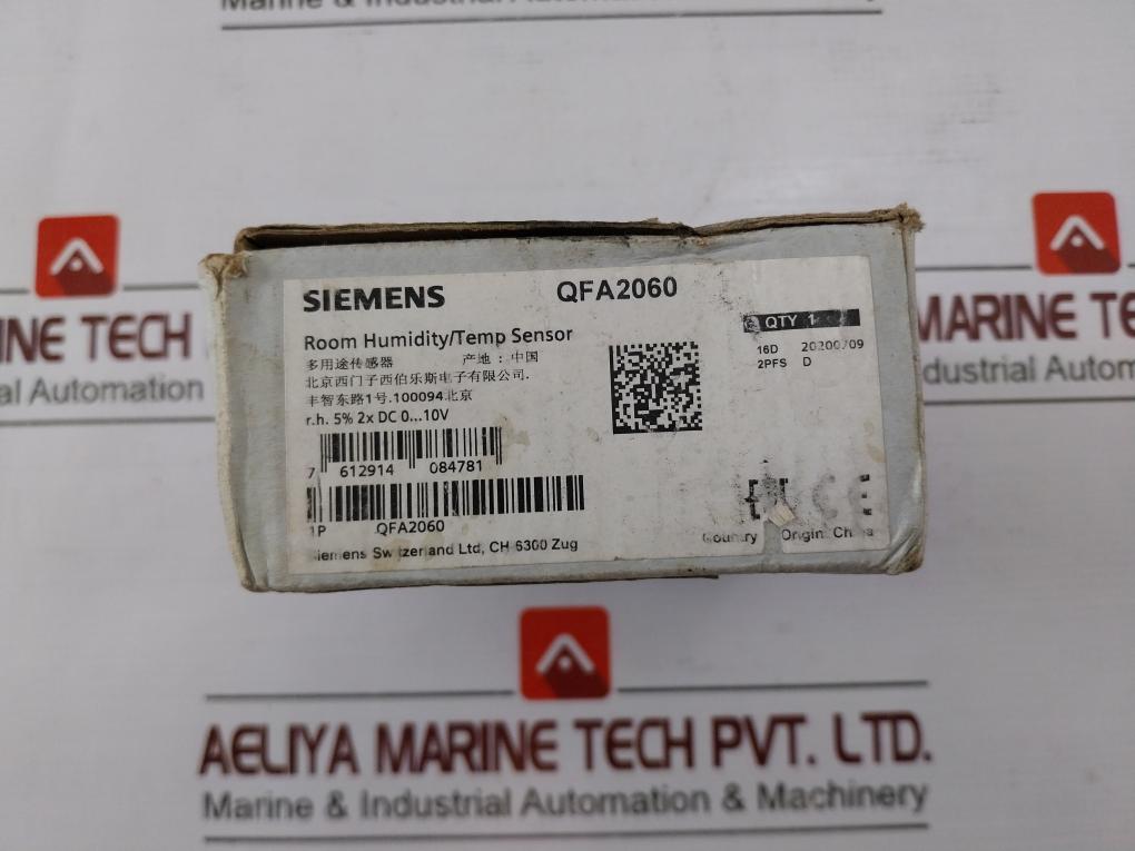Siemens Qfa2060 Multipurpose Room Humidity & Temperature Sensor 200824D Ip30