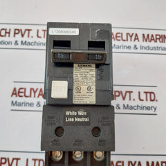 Siemens Qpf Ground Fault Circuit Interrupter Breaker 15 Amp 120/240V~ 60Hz