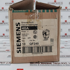 Siemens Qpf Ground Fault Circuit Interrupter Breaker Qf240 40Amp 120/240V~ 60Hz
